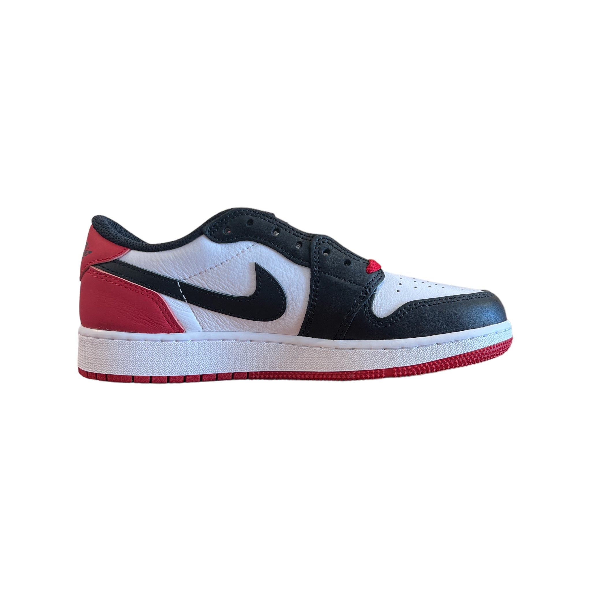 Jordan 1 Low Retro OG GS 'Black Toe' | Elite Laced