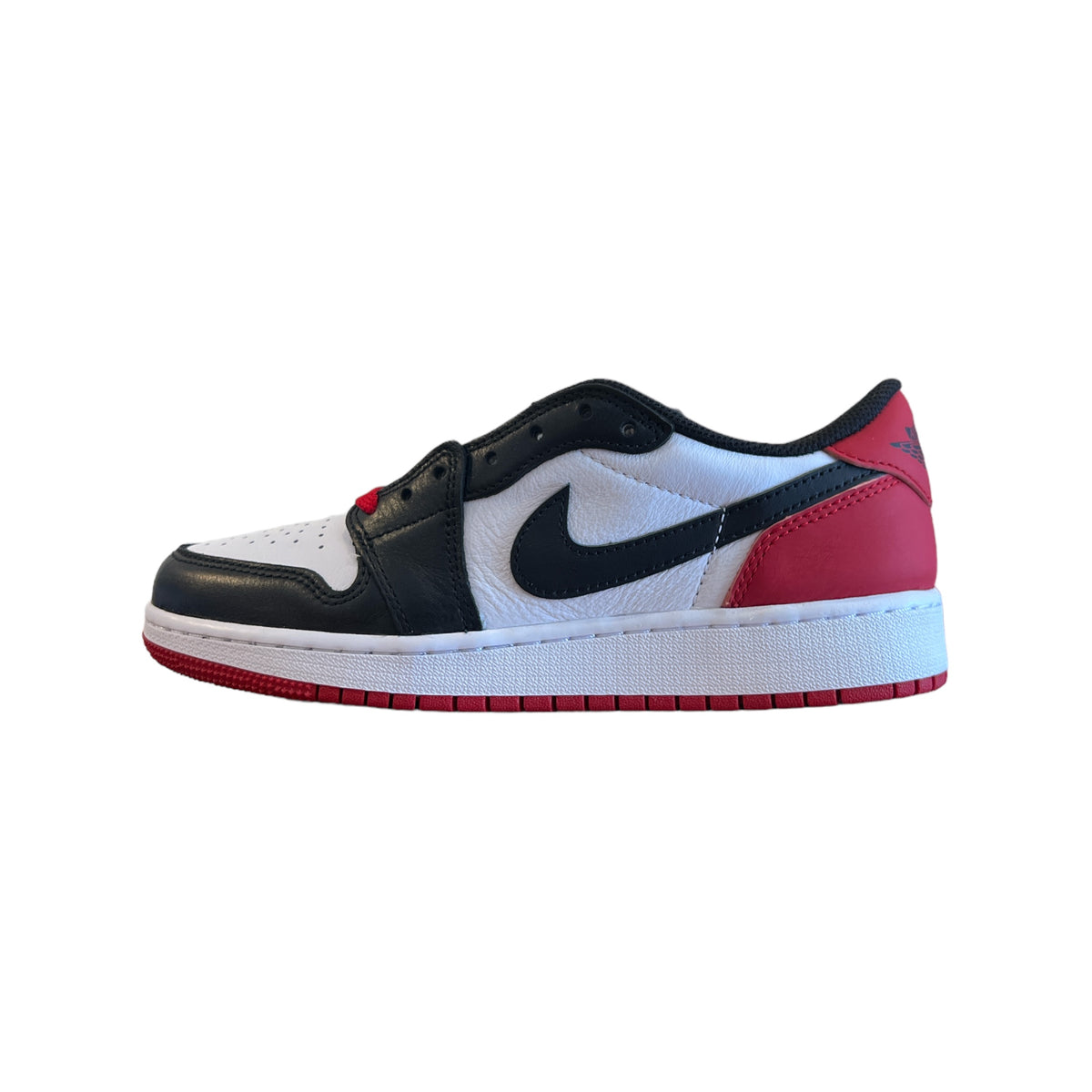 Jordan 1 Low Retro OG GS 'Black Toe' | Elite Laced