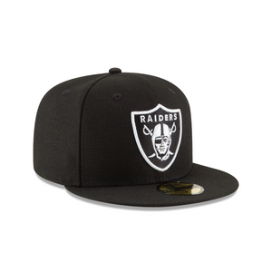 Las Vegas Raiders - Black White - New Era 5950 Fitted Cap